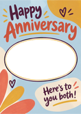 Load image into Gallery viewer, Happy Anniversary Here's To You Both Photo Upload Anniversary Card

