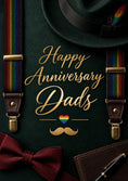 Load image into Gallery viewer, Rainbow Suspenders Happy Anniversary Dads Card
