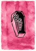 Load image into Gallery viewer, Mummy in Coffin Halloween Card
