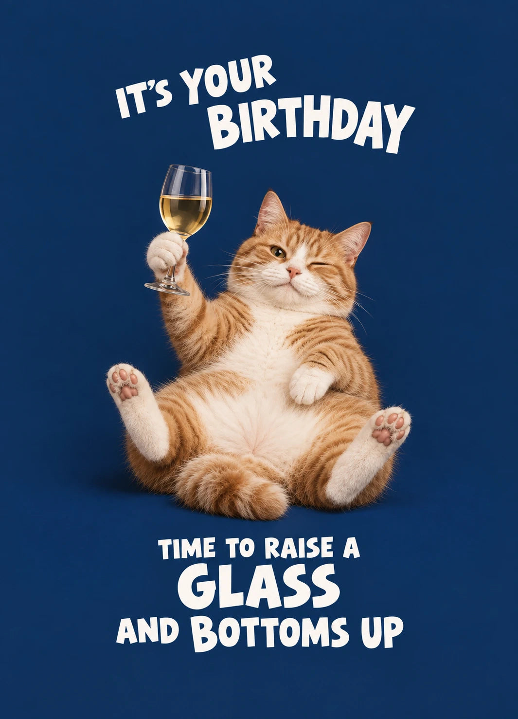 Funny Cat Raising Glass Cheeky 30th Birthday Card
