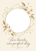 Load image into Gallery viewer, Two Hearts Floral Frame Photo Upload Anniversary Card
