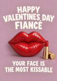 Load image into Gallery viewer, Funny Kissable Lips valentine's day Card for Fiancé
