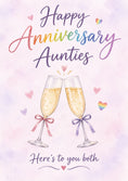 Load image into Gallery viewer, Rainbow Champagne Toast Anniversary Card for Her
