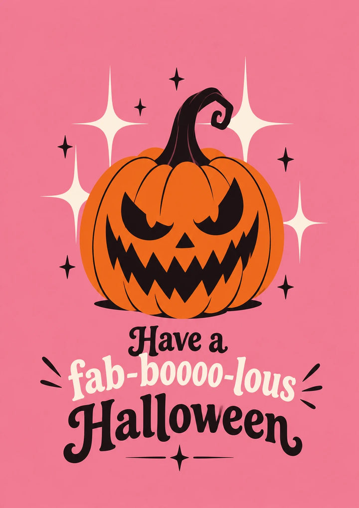 Fab-Boooo-lous Jack-o'-Lantern Halloween Card
