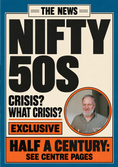 Load image into Gallery viewer, Funny Nifty 50s Newspaper Spoof Photo Upload 50th Birthday Card
