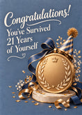 Load image into Gallery viewer, Funny You've Survived 21st Birthday Card
