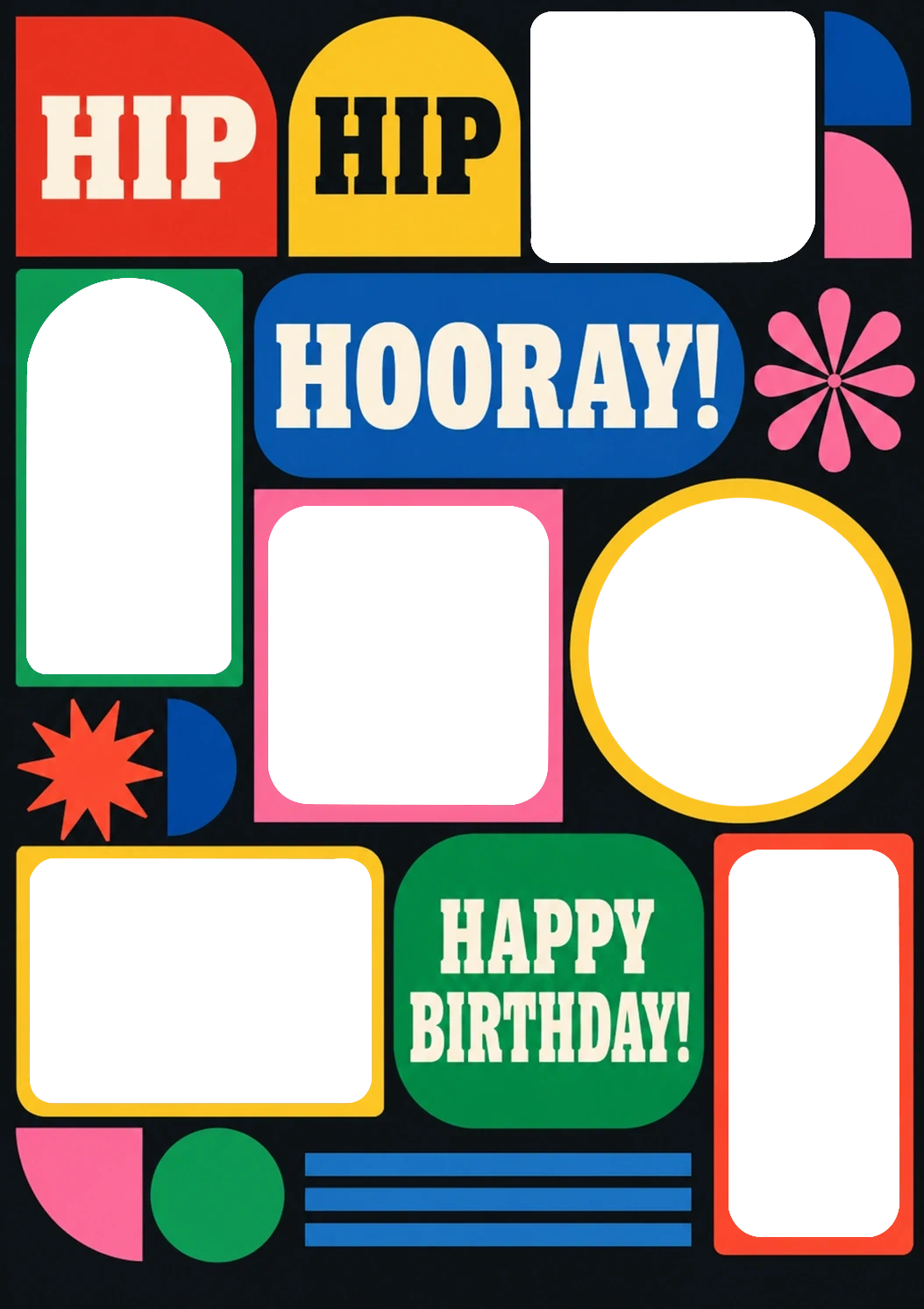 Birthdays - Personalised Card — with punch holes
