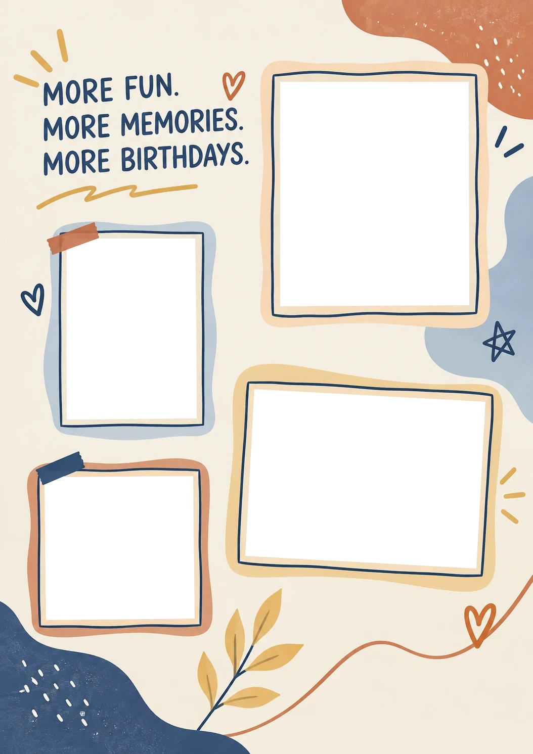 Birthdays - Personalised Card — with punch holes