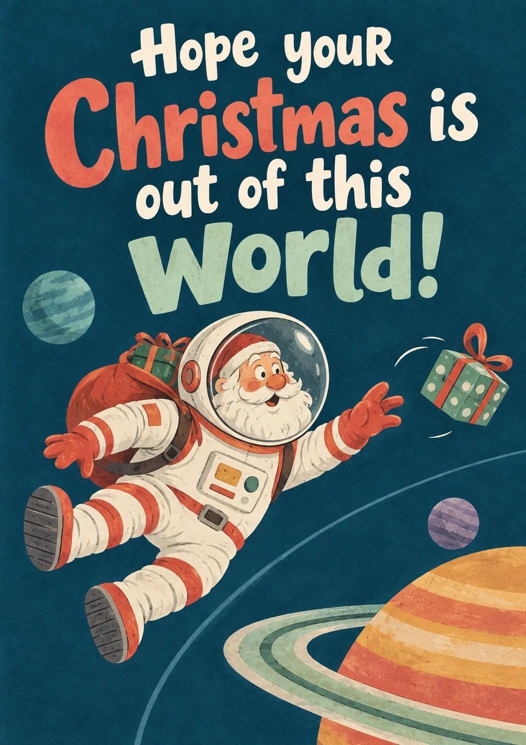 Christmas - Personalised Card — with punch holes
