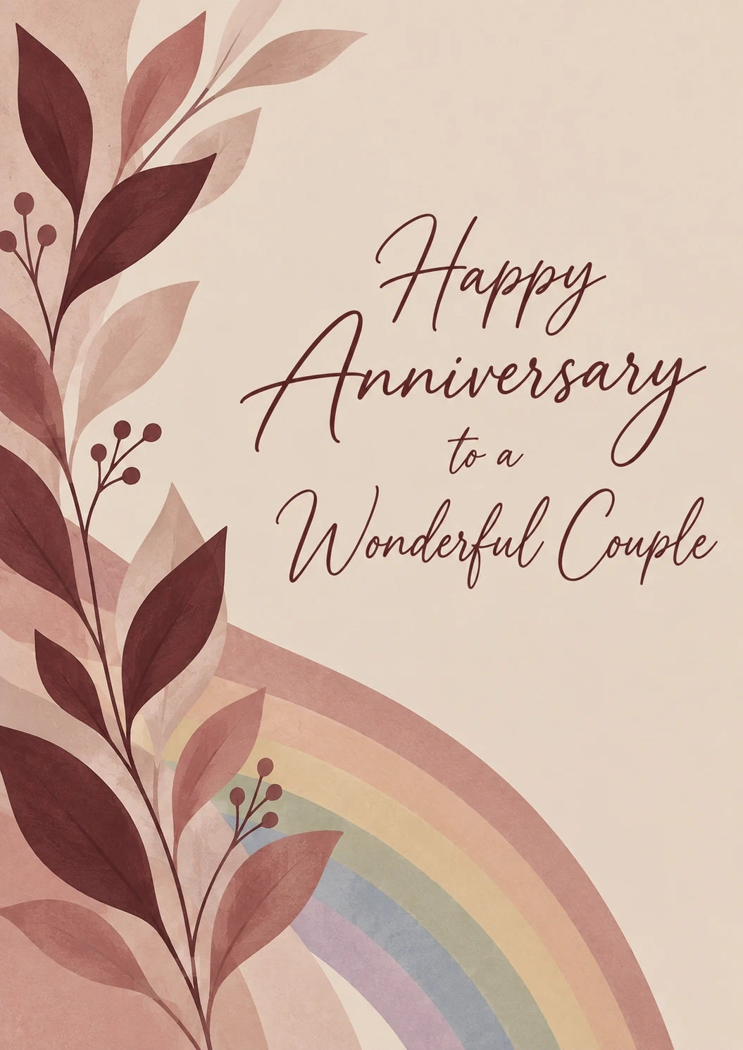 Anniversary - Personalised Card — with punch holes