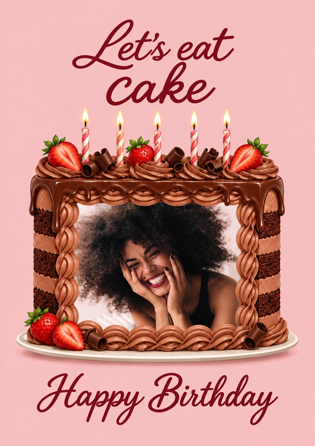 Birthdays - Personalised Card — with punch holes
