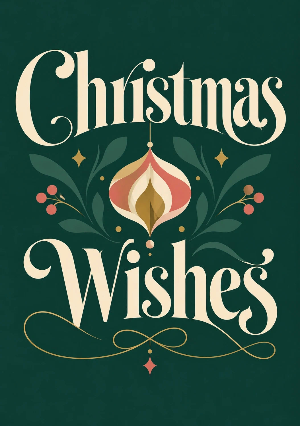 Christmas - Personalised Card — with punch holes