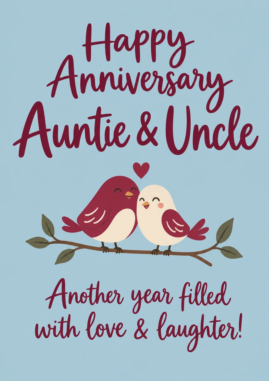 Anniversary - Personalised Card — with punch holes