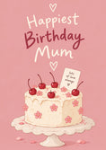 Load image into Gallery viewer, Birthdays - Personalised Card — with punch holes
