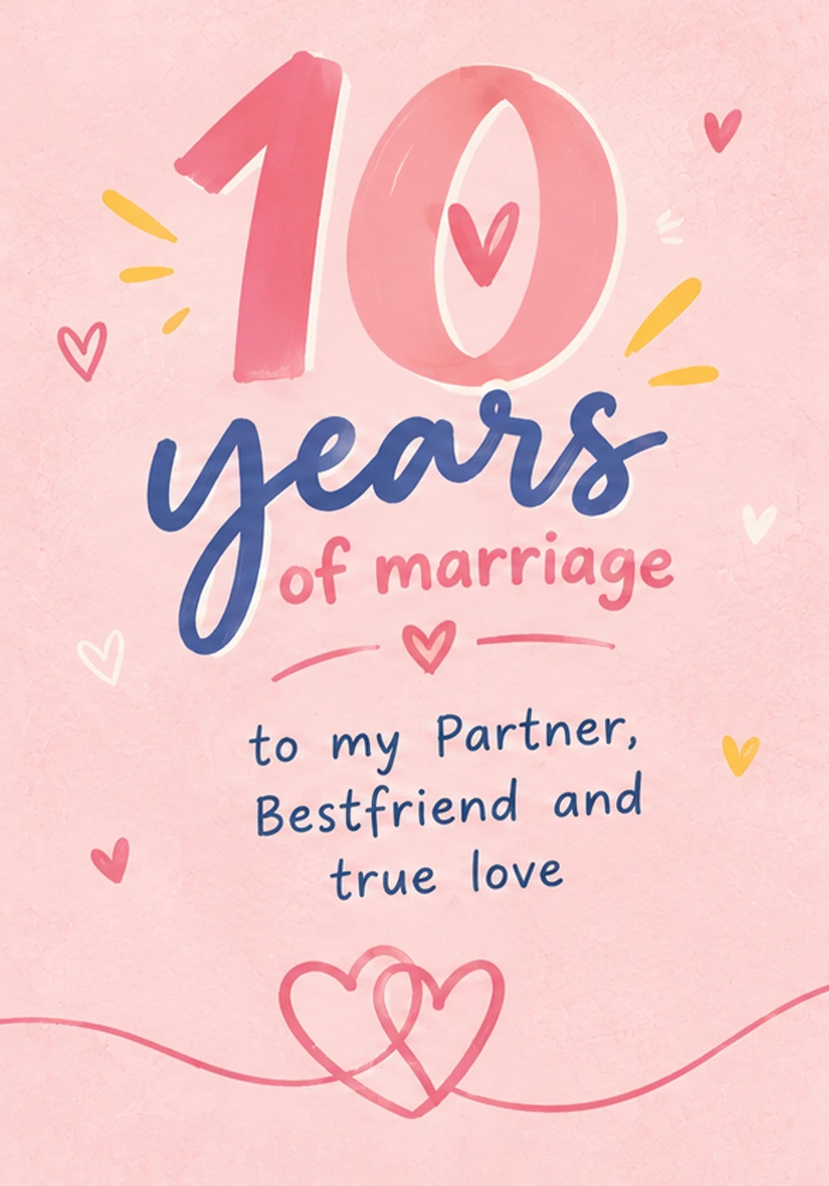 Anniversary - Personalised Card — with punch holes