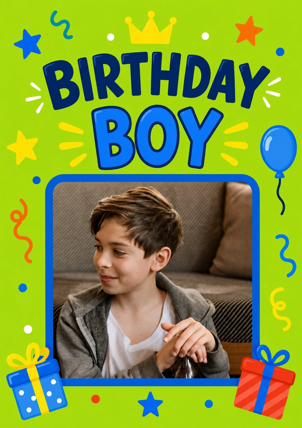 Birthdays - Personalised Card — with punch holes