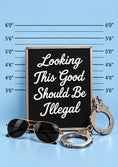 Load image into Gallery viewer, Funny Looking This Good Should Be Illegal 50th Birthday Card
