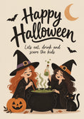 Load image into Gallery viewer, Funny Witches Cauldron Brew Halloween Card for Her
