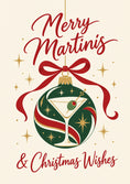 Load image into Gallery viewer, Funny Merry Martinis Bauble Christmas Card for Auntie
