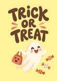 Load image into Gallery viewer, Cute Ghost Trick or Treat Halloween Card for Kids

