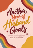 Load image into Gallery viewer, Another Year of Husband Goals LGBTQ+ Anniversary Card
