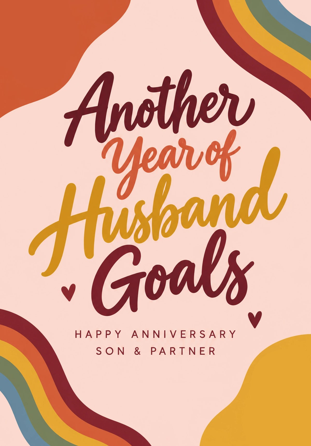 Another Year of Husband Goals LGBTQ+ Anniversary Card