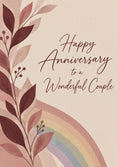 Load image into Gallery viewer, Rainbow Botanical Illustration Anniversary Card for Couple
