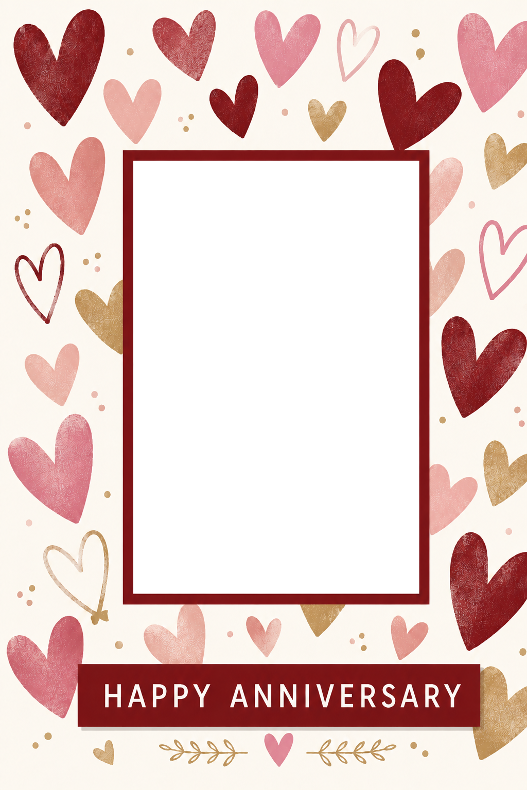 Mum To Be Scattered Hearts Photo Upload Anniversary Card