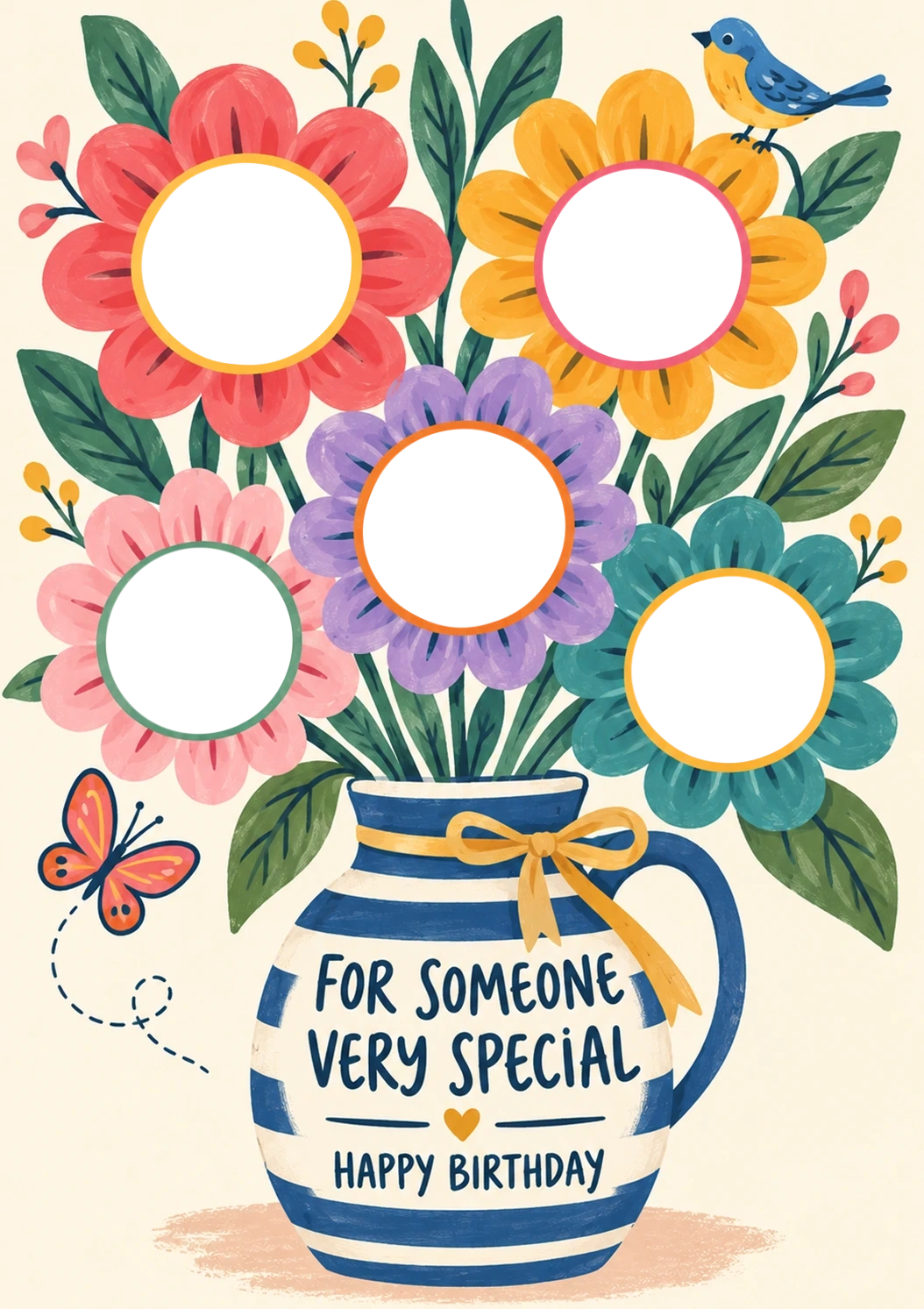 Birthdays - Personalised Card — with punch holes