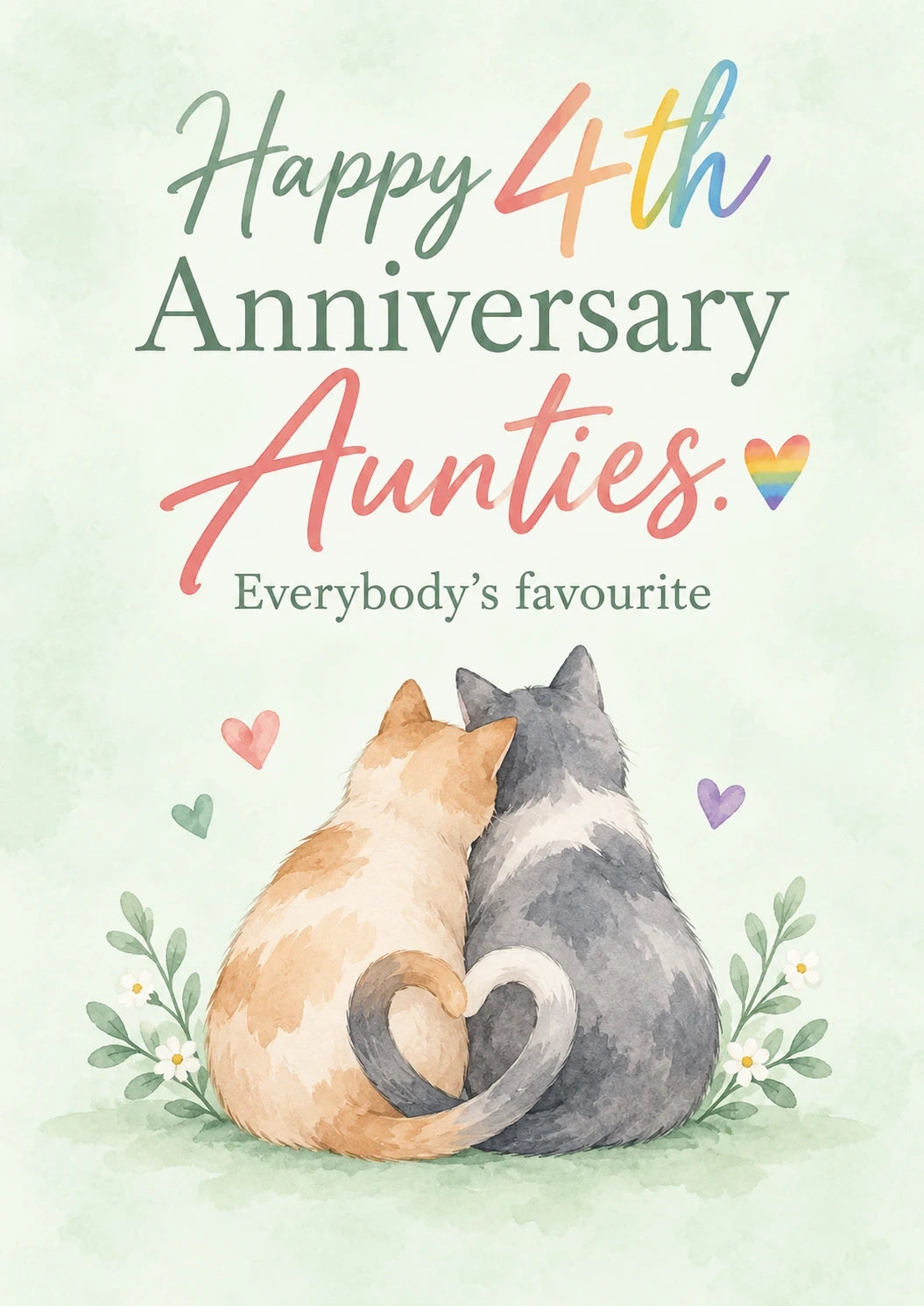 Anniversary - Personalised Card — with punch holes