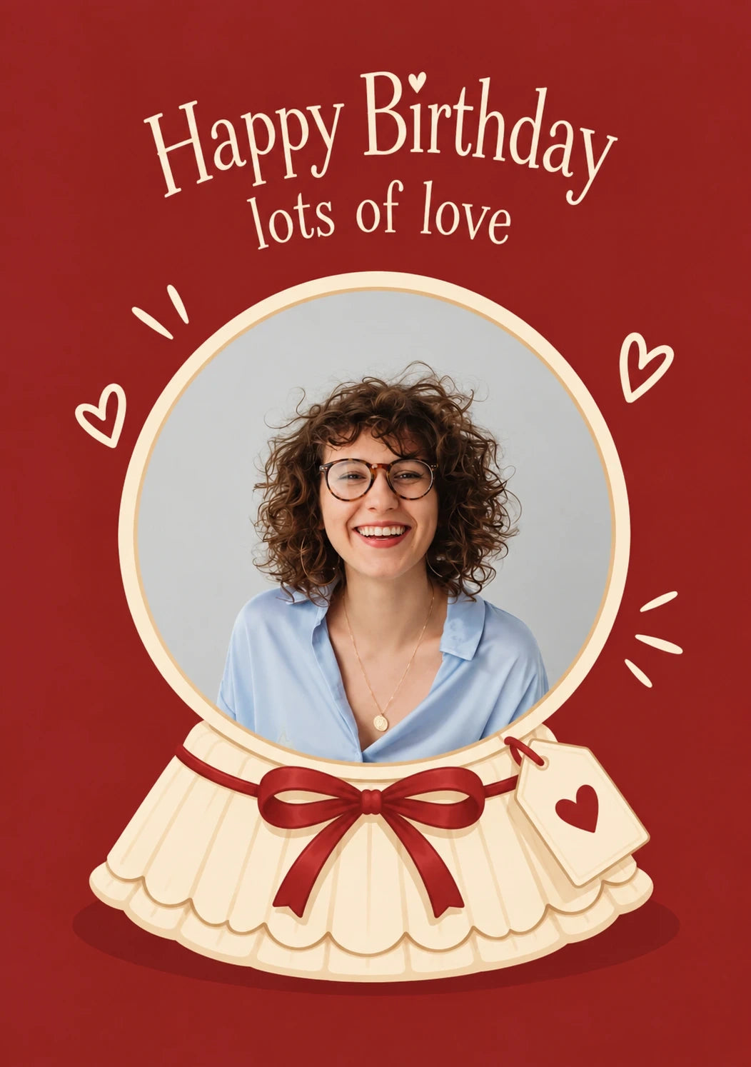 Birthdays - Personalised Card — with punch holes