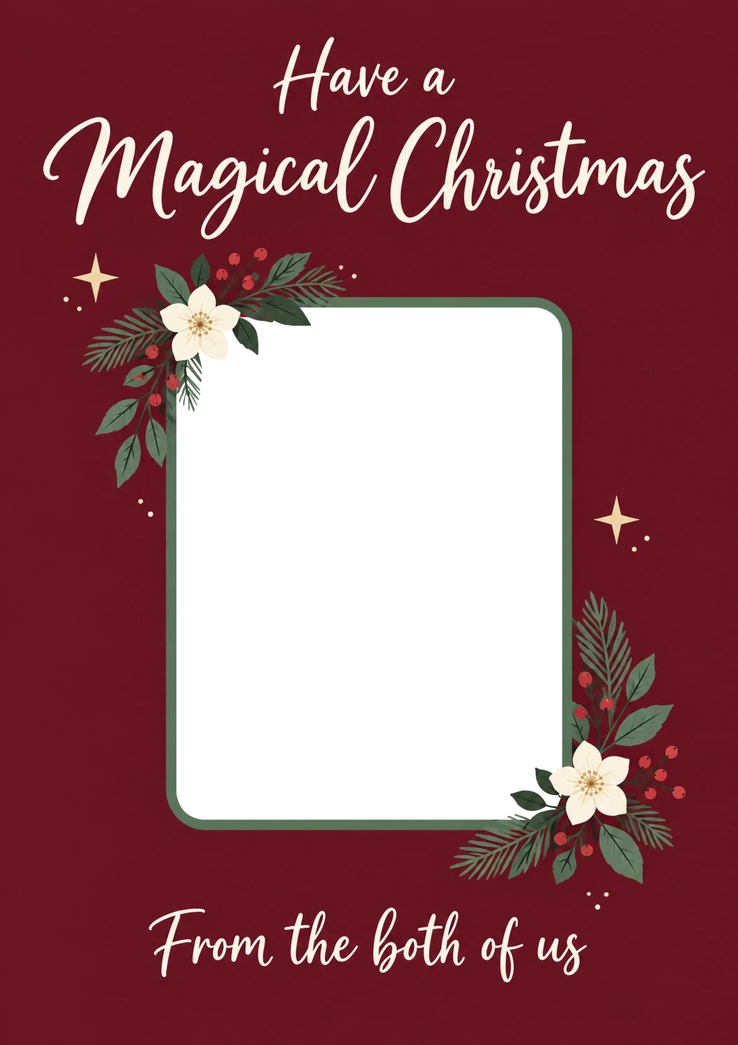 Christmas - Personalised Card — with punch holes