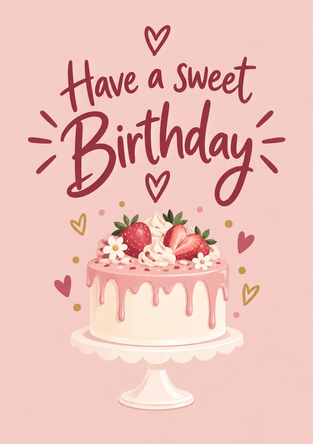 Birthdays - Personalised Card — with punch holes