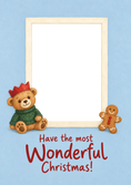 Load image into Gallery viewer, Christmas - Personalised Card — with punch holes
