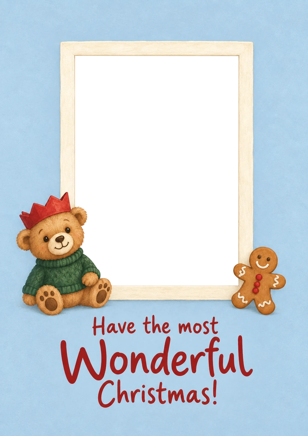 Christmas - Personalised Card — with punch holes