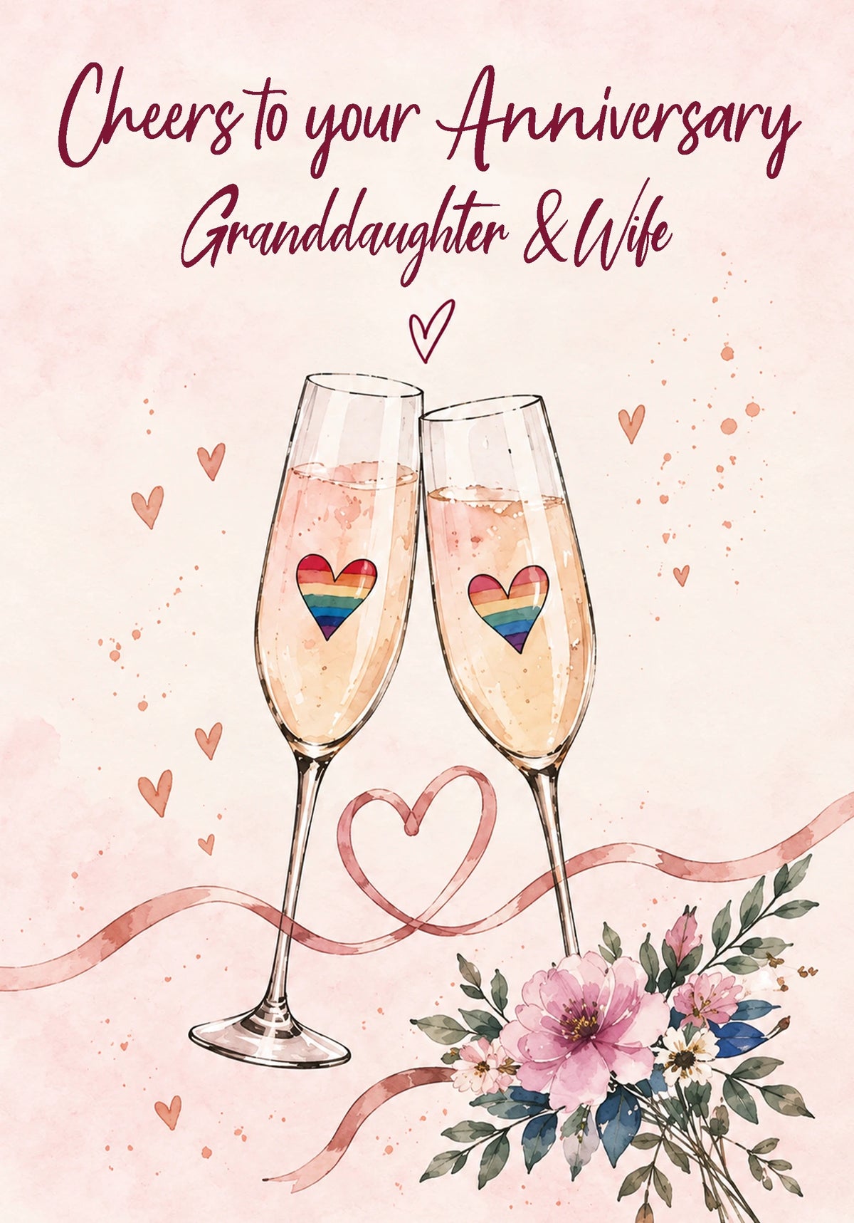 Anniversary - Personalised Card — with punch holes