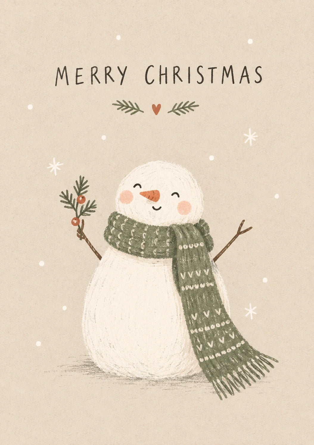 Christmas - Personalised Card — with punch holes