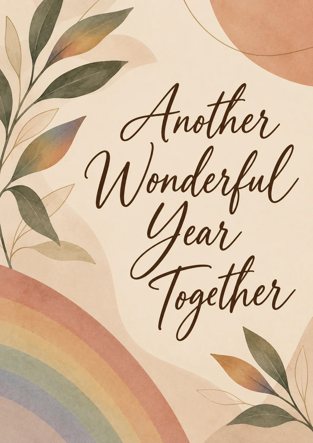 Anniversary - Personalised Card — with punch holes