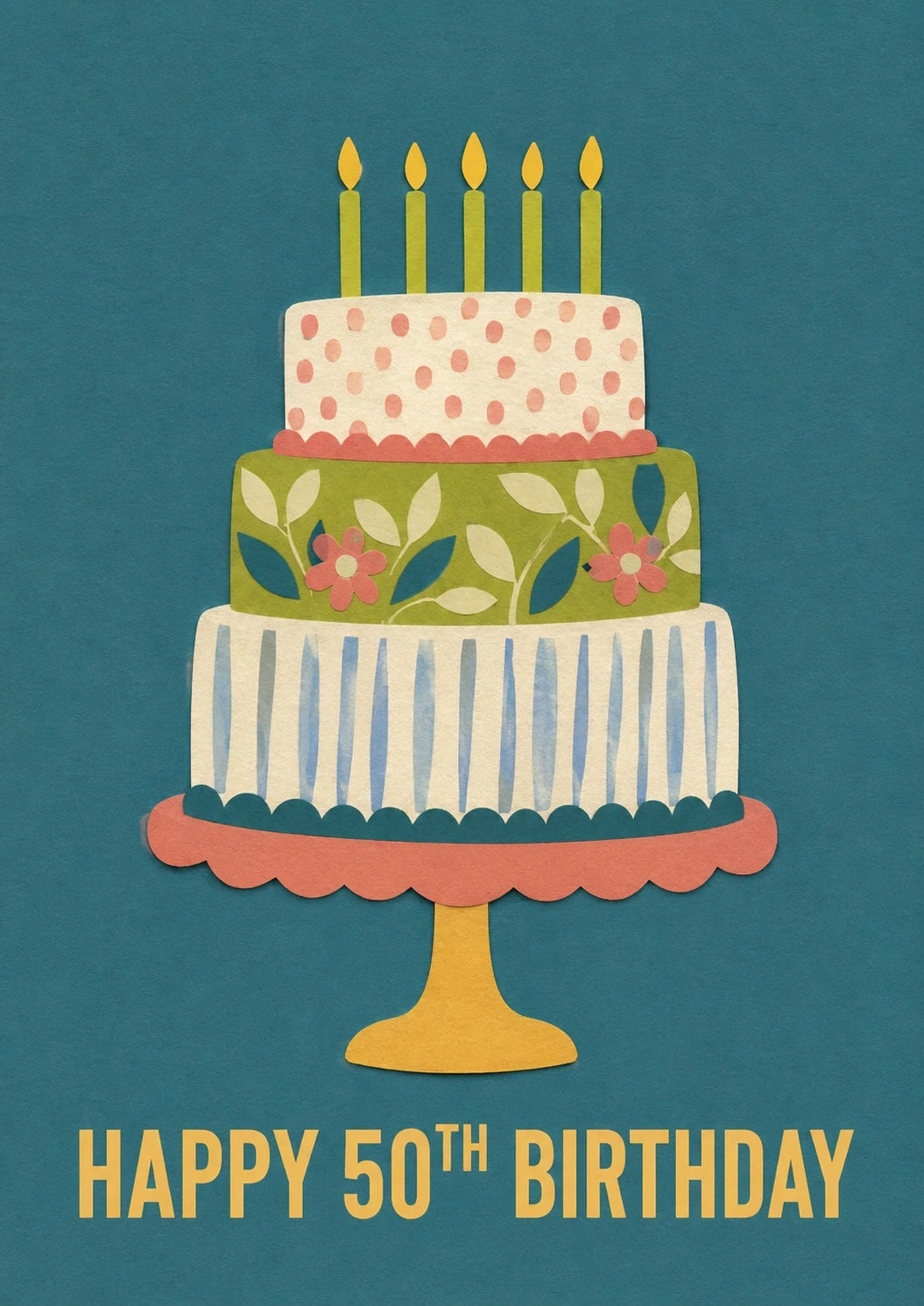 Birthdays - Personalised Card — with punch holes