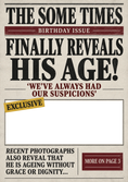 Load image into Gallery viewer, Funny Newspaper Spoof Photo Upload Birthday Card for Him

