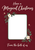 Load image into Gallery viewer, Magical Christmas Floral Photo Upload Christmas Card
