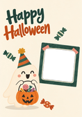 Load image into Gallery viewer, Cute Ghost Trick or Treat Halloween Card for Kids
