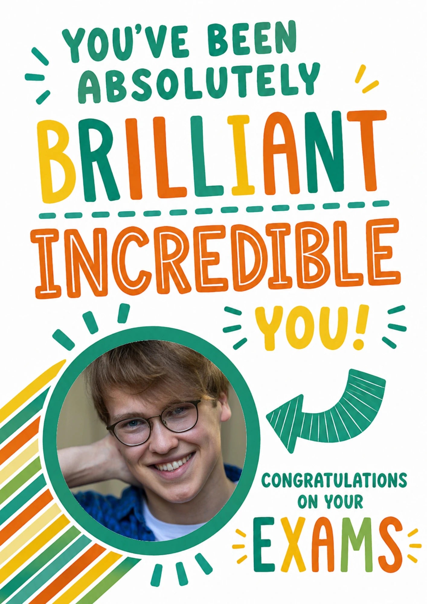 Brilliant Incredible You Photo Upload Congratulations Card