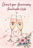 Load image into Gallery viewer, Champagne Toast LGBTQ+ Granddaughter Anniversary Card
