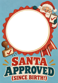 Load image into Gallery viewer, Santa Approved Since Birth Photo Upload Christmas Card for Him
