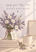 Load image into Gallery viewer, Lavender Daisy Jar Enjoy Your Day Mum Birthday Card for Her
