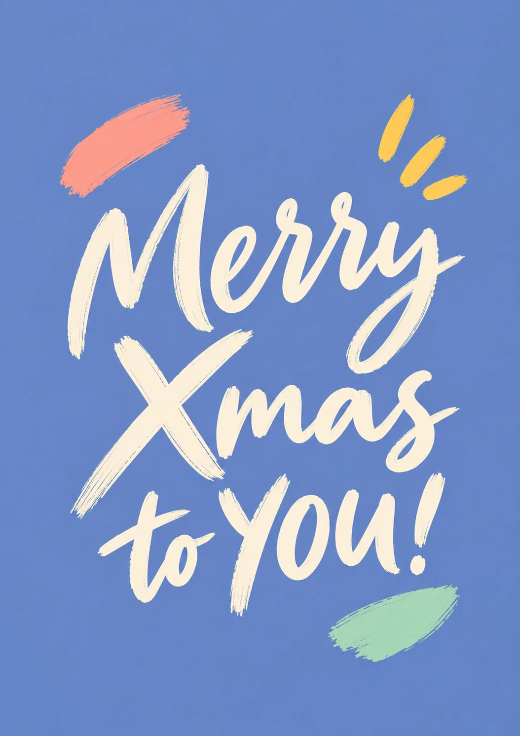 Merry Xmas to You Brush Script Christmas Card for Auntie