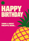 Load image into Gallery viewer, Funny Cheeky Pineapple Pink Birthday Card
