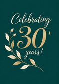 Load image into Gallery viewer, Gold Leaf Branch Celebrating 30 Years Anniversary Card
