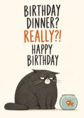 Load image into Gallery viewer, Funny Grumpy Cat and Goldfish Birthday Card
